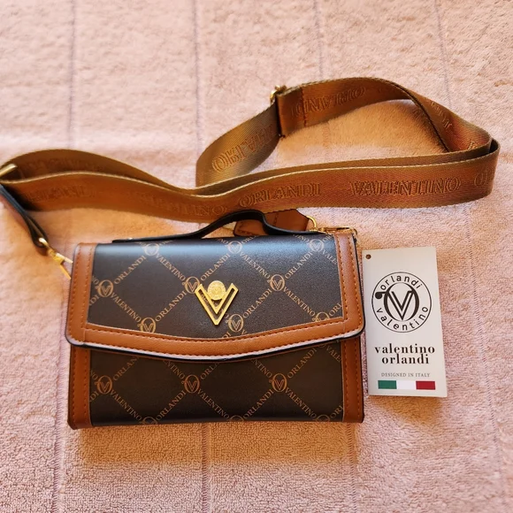 Valentino Orlandi Elegant Brown and Black Shoulder Bag. NWT - Picture 5 of 8